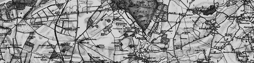 Old map of Euston Park in 1898