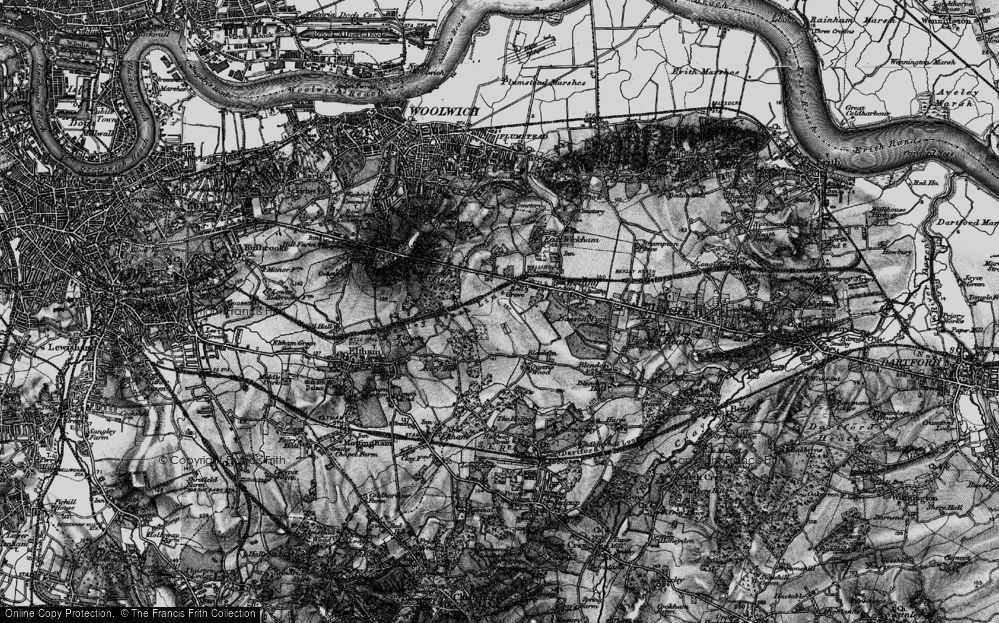 Old Map of Falconwood, 1896 in 1896