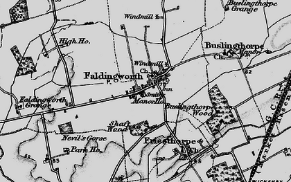 Old map of Faldingworth in 1899