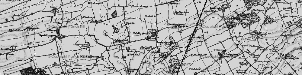 Old map of Faldingworth in 1899