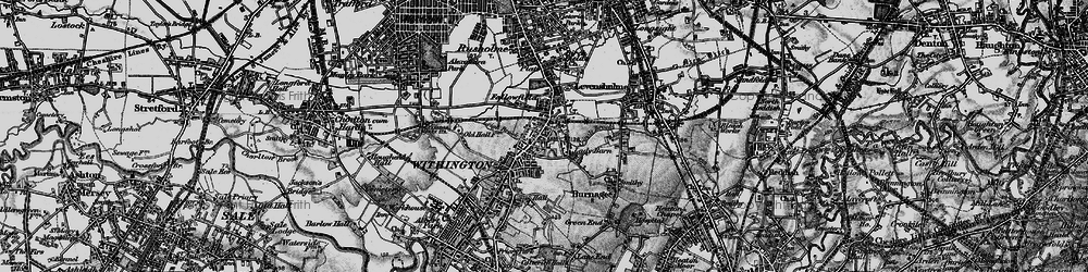 Old map of Fallowfield in 1896