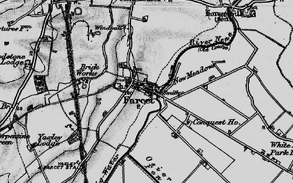 Old map of Farcet in 1898