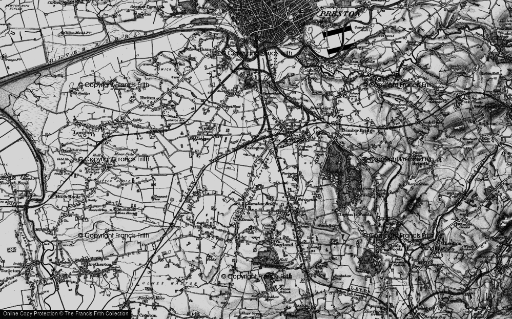 Old Map of Farington, 1896 in 1896