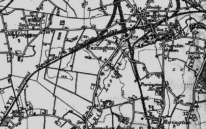 Old map of Farington in 1896
