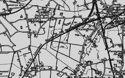 Old map of Farington Moss in 1896