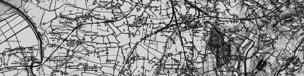 Old map of Farington Moss in 1896