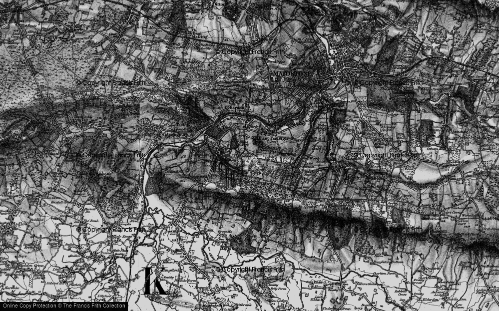 Old Map of Farleigh Green, 1895 in 1895
