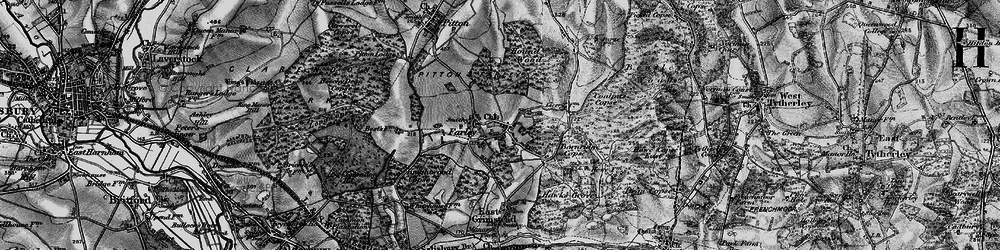 Old map of Blackmoor Copse in 1895