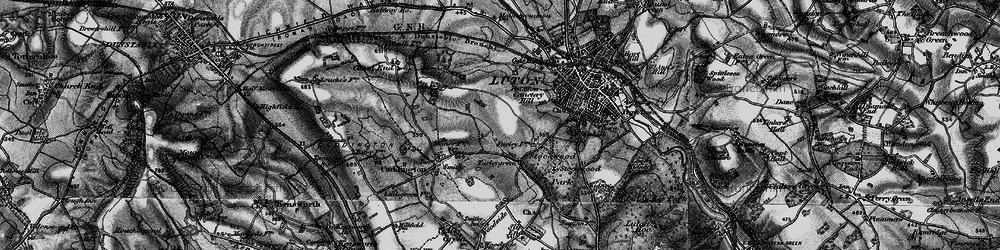 Old map of Farley Hill in 1896