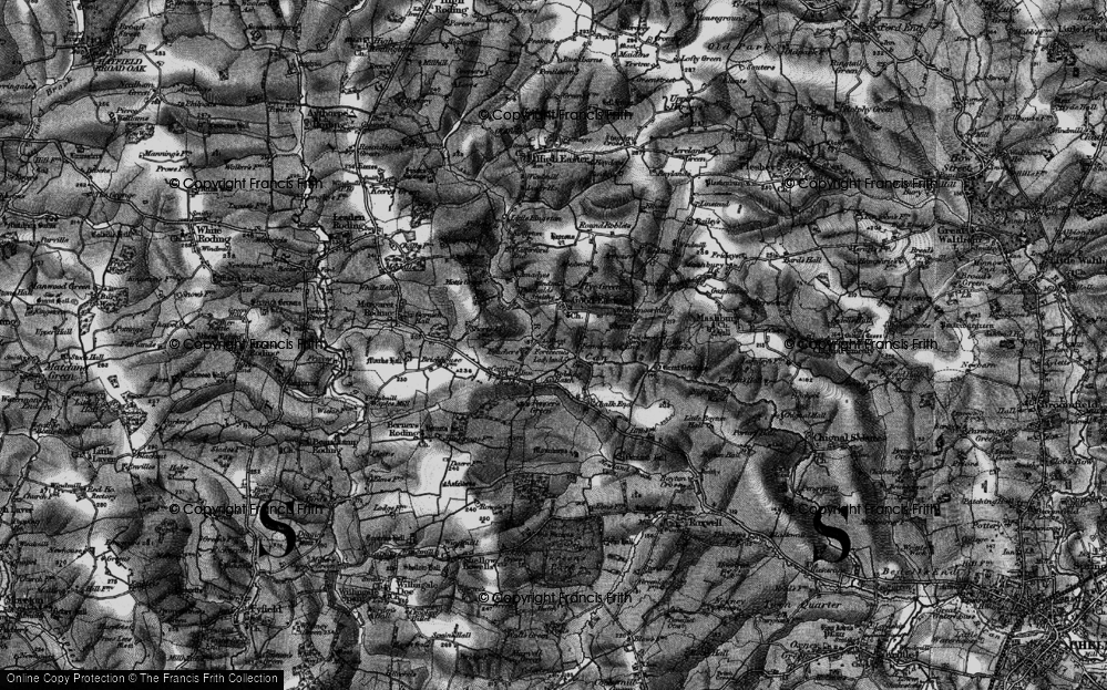 Old Map of Farmbridge End, 1896 in 1896
