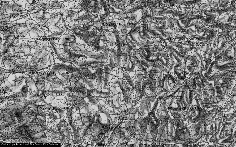 Old Map of Farms Common, 1896 in 1896