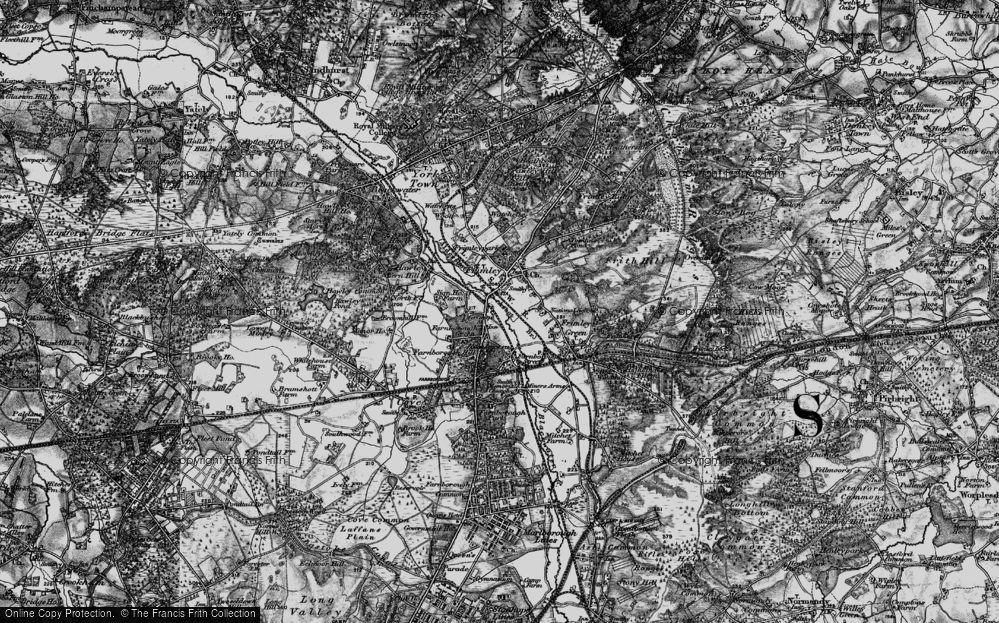 Old Map of Farnborough Green, 1895 in 1895