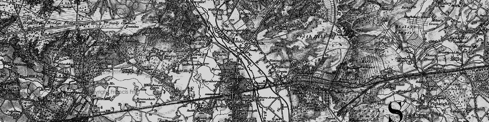 Old map of Farnborough Green in 1895