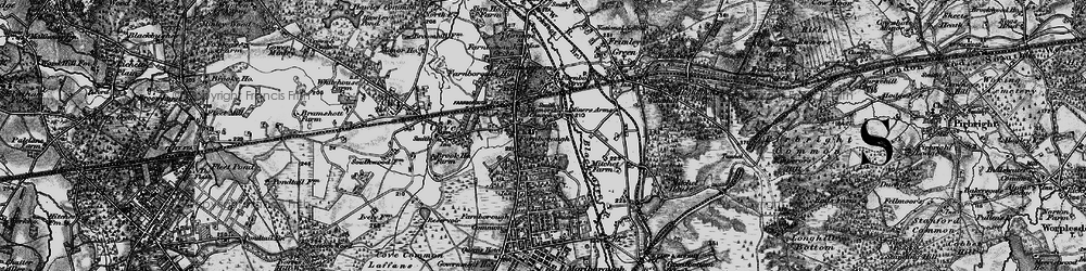 Old map of Farnborough Park in 1895