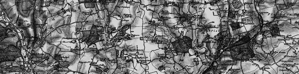 Old map of Farnham Green in 1896