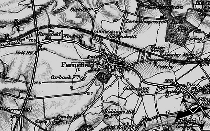 Old map of Farnsfield in 1899