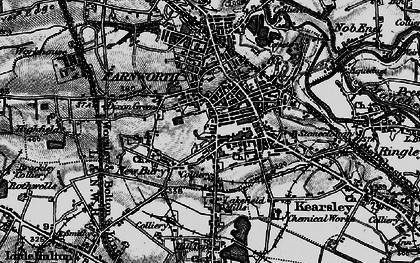 Old map of Farnworth in 1896
