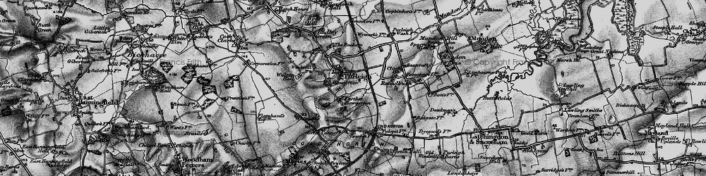 Old map of Farther Howegreen in 1896