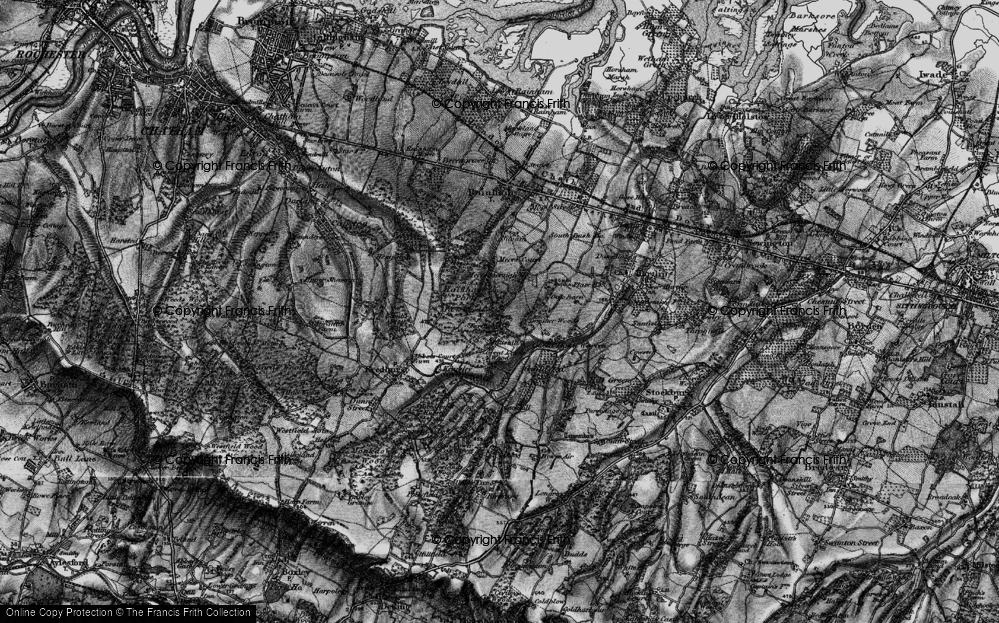 Old Map of Farthing Corner, 1895 in 1895