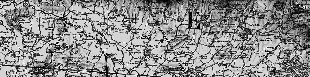 Old map of Farthing Green in 1895