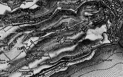 Old map of Farthingloe in 1895