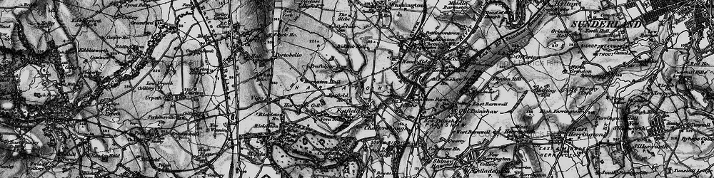 Old map of Fatfield in 1898