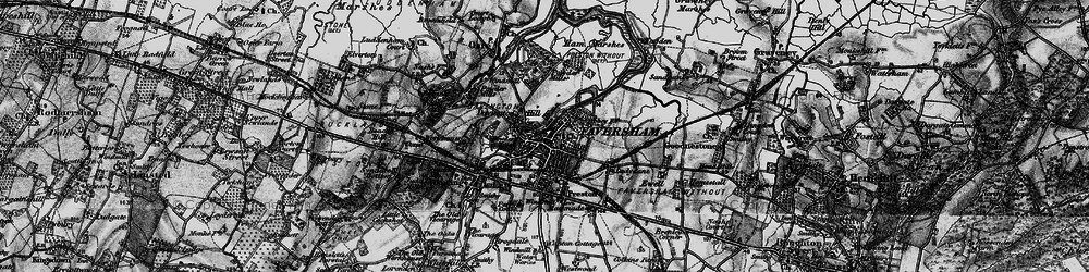 Old map of Faversham in 1895