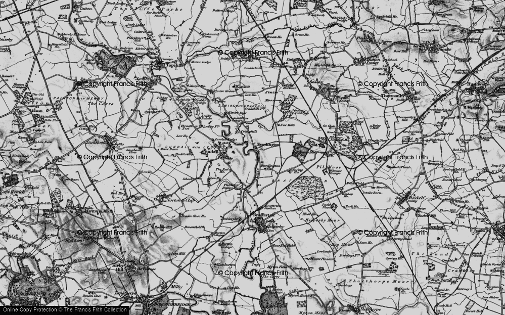 Old Map of Historic Map covering Pilmoor in 1898