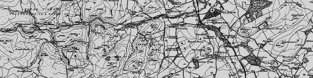Old map of Fawdon in 1897