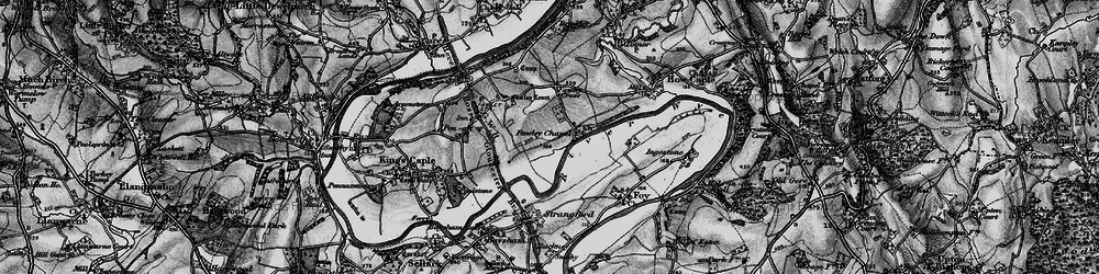 Old map of Fawley Cross in 1896