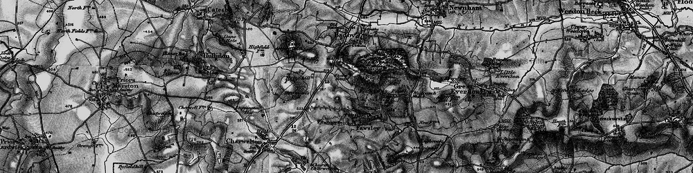 Old map of Fawsley in 1898
