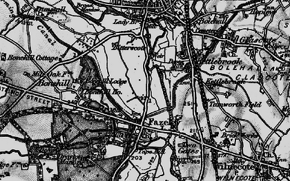 Old map of Fazeley in 1899