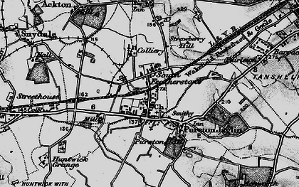 Old map of Featherstone in 1896