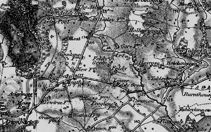 Old map of Feldy in 1896