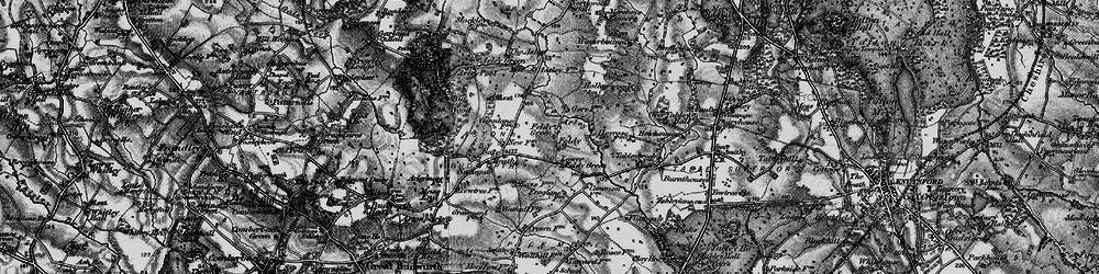 Old map of Feldy in 1896
