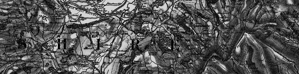 Old map of Felindre in 1896