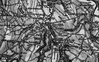 Old map of Felindre in 1898