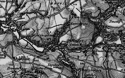 Old map of Berllan in 1898