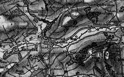 Old map of Felinfach in 1896