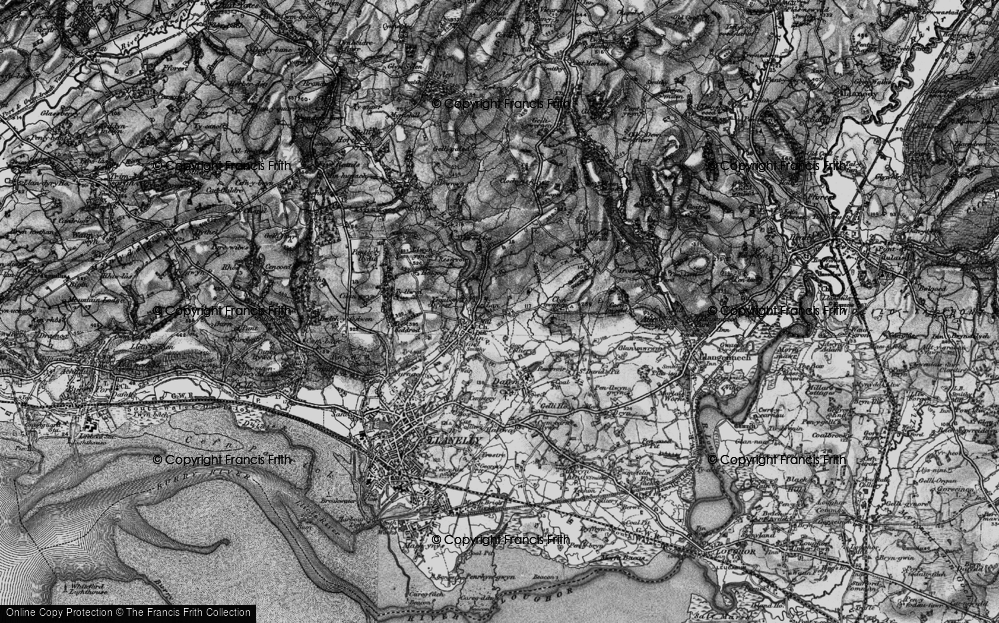 Old Map of Felinfoel, 1897 in 1897