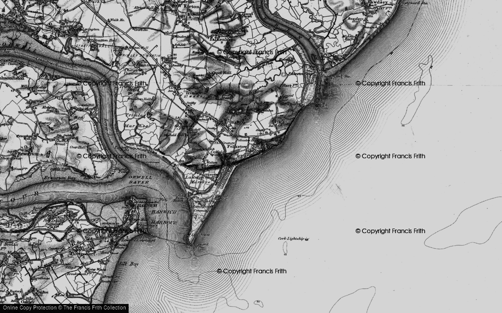 Old Map of Felixstowe, 1895 in 1895