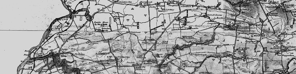Old map of Bowsden Moor in 1897