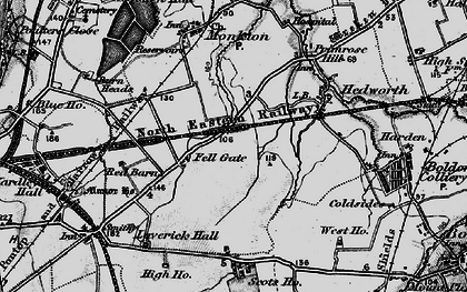Old map of Fellgate in 1898