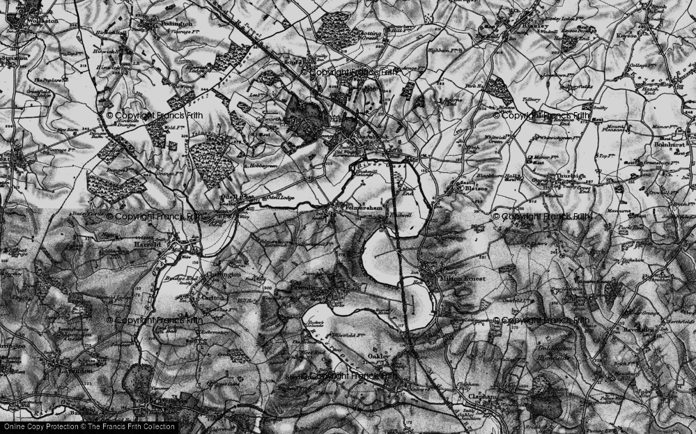 Old Map of Felmersham, 1898 in 1898