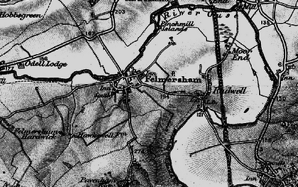 Old map of Felmersham in 1898