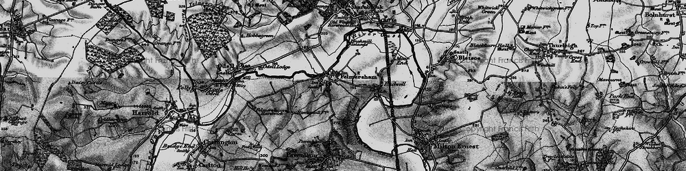 Old map of Felmersham in 1898