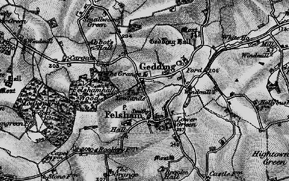 Old map of Felsham in 1898