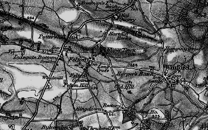Old map of Felton in 1898