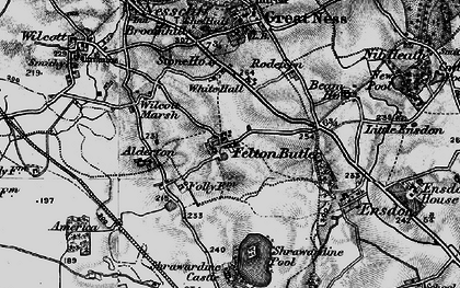 Old map of Felton Butler in 1899