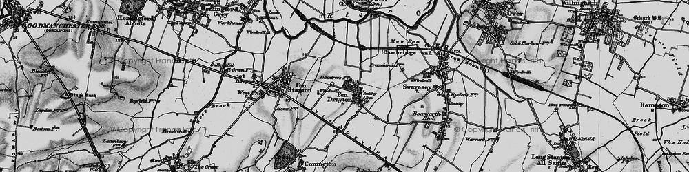 Old map of Fen Drayton in 1898